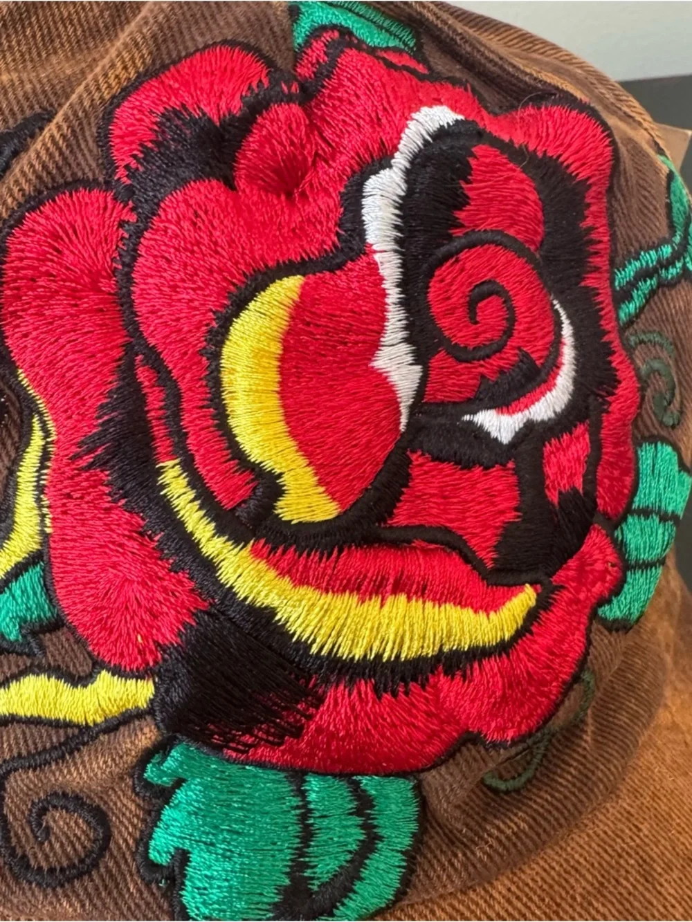 Hattitude Distressed Embroidered Rose Baseball Hat Adjustable NWT